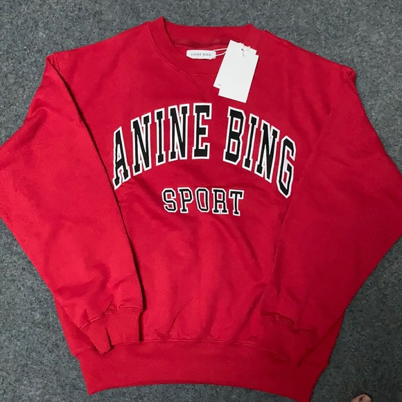 Anine Bing miles Sweatshirt Crew neck size Large